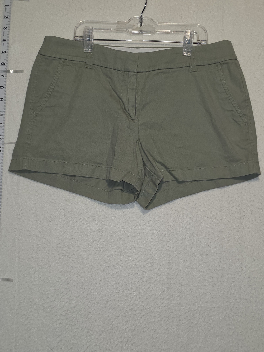 J. Crew Olive Utility Cotton Blend Shorts